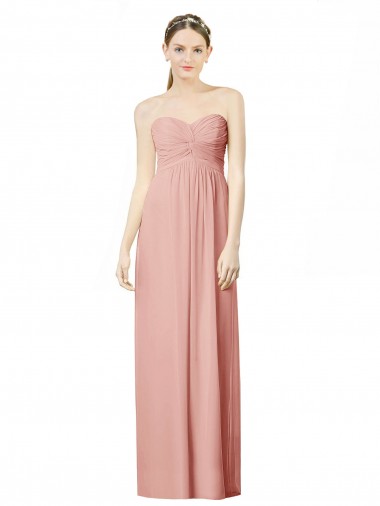 Billigste A-Linien Chiffon Lange Brautjungfernkleider