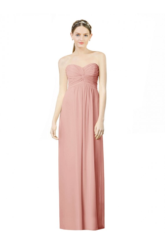 Billigste A-Linien Chiffon Lange Brautjungfernkleider