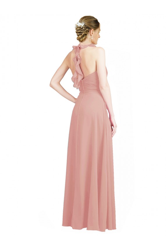Billigste A-Linien Chiffon Lange Brautjungfernkleider
