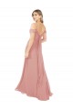 Billigste A-Linien Off-Schulter Chiffon Lange Brautjungfernkleider