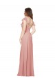 Billigste A-Linien V-Ausschnitt Chiffon Lange Brautjungfernkleider
