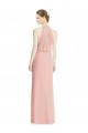 Billigste Meerjungfrau Neckholder Chiffon Lange Brautjungfernkleider