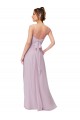 Billigste Rosa Leuchten A-Linien Chiffon Lange Brautjungfernkleider