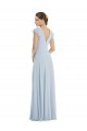 Billigste Seeglas A-Linien Chiffon Lange Formale Brautjungfernkleider / Abendkleider
