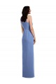 Billigste Windsor Blau A-Linien Juwel Ausschnitt Chiffon Lange Brautjungfernkleider